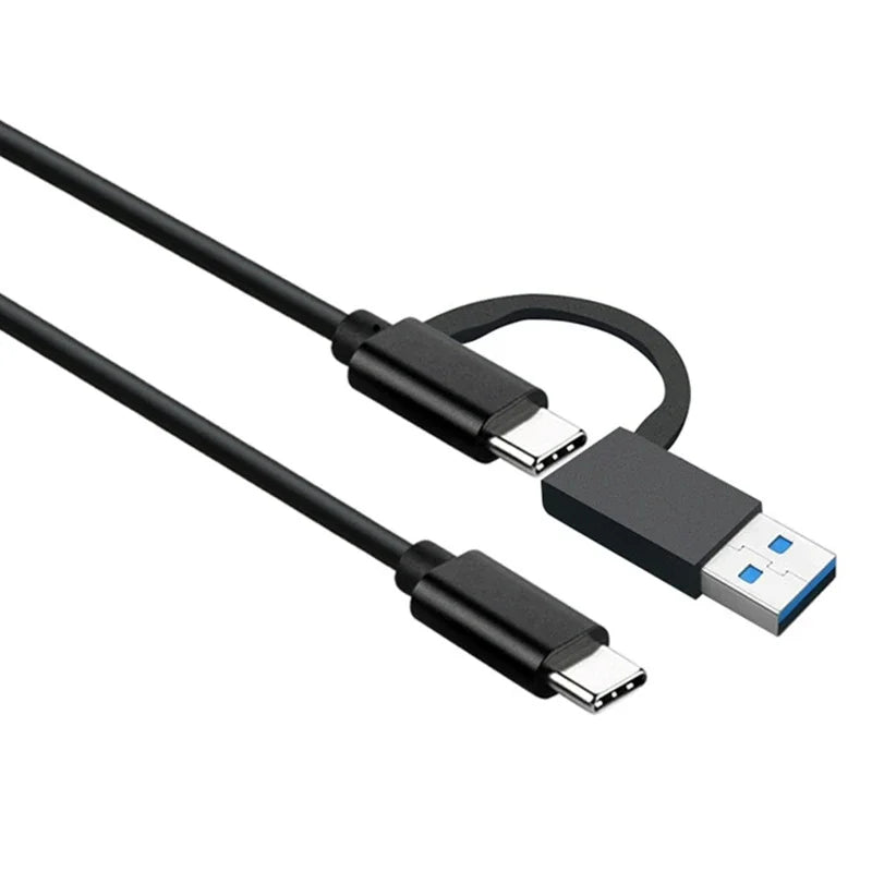 Clearance_2 in 1 USB C-kabel Snabbladdning 10Gbps Data Sync USB A/C 3.0 till USB Typ C-kabel för bärbar surfplatta mobiltelefon etc.U