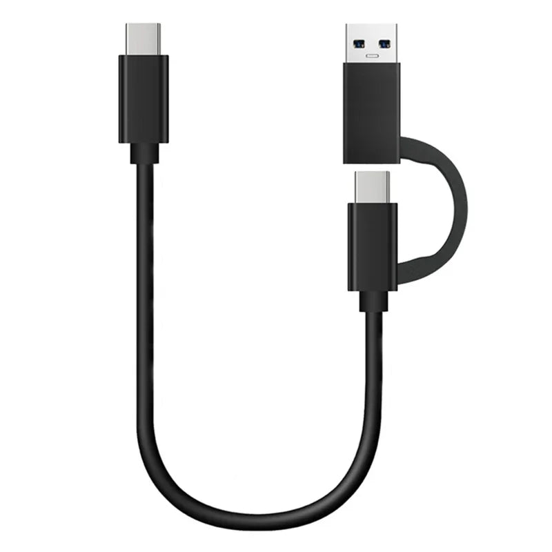 Clearance_2 in 1 USB C-kabel Snabbladdning 10Gbps Data Sync USB A/C 3.0 till USB Typ C-kabel för bärbar surfplatta mobiltelefon etc.U