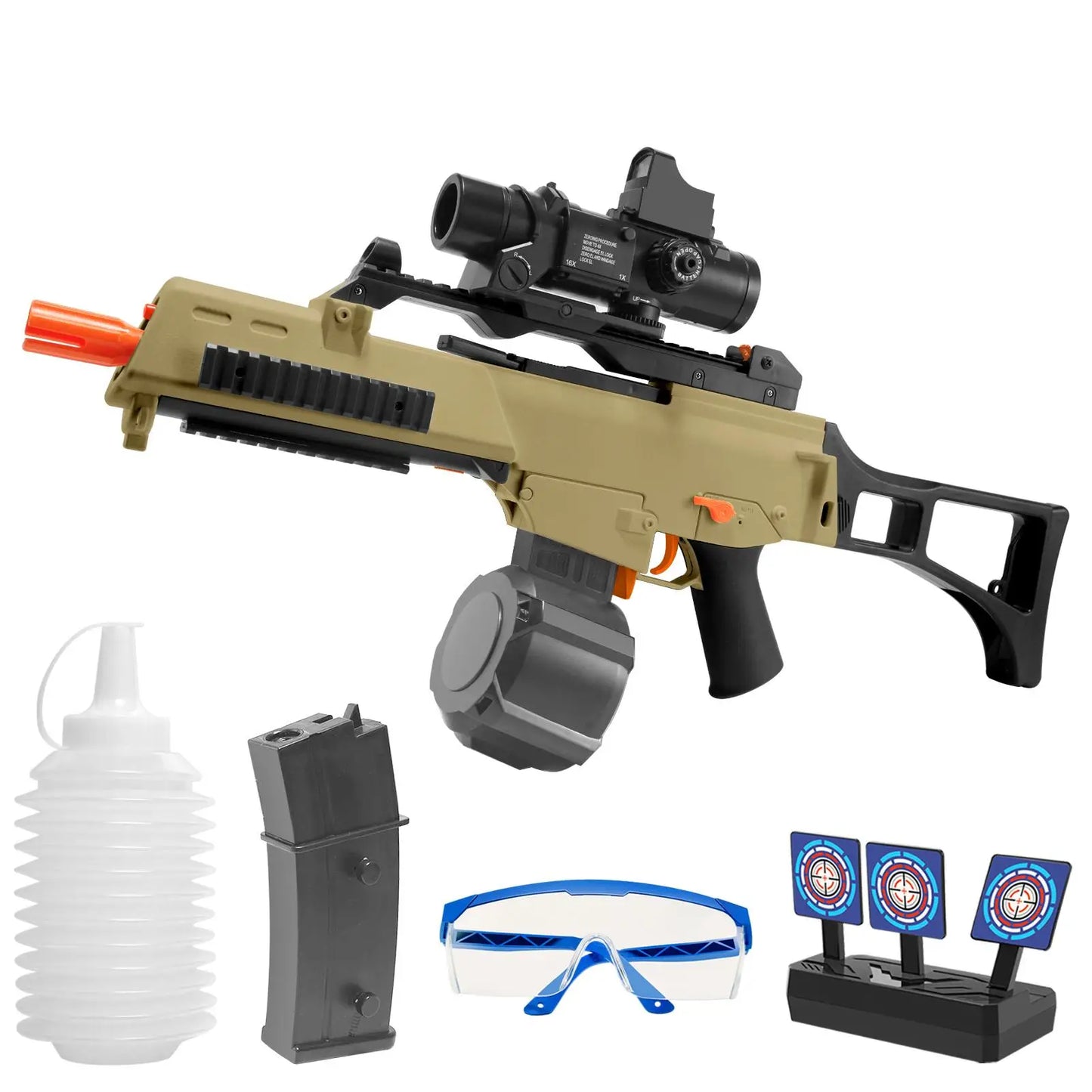 G36C High Speed Electric Gel Balls Blaster, Automatic & Manual Dual Modes Water Bullets Gun, Outdoor Shooting Games, Gifts