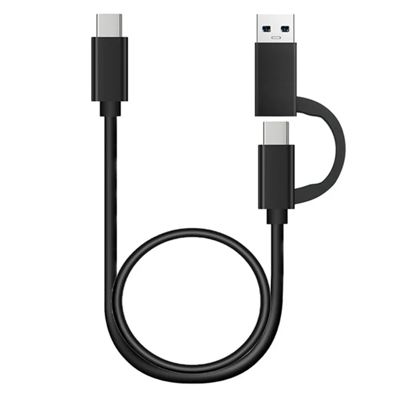 Clearance_2 in 1 USB C-kabel Snabbladdning 10Gbps Data Sync USB A/C 3.0 till USB Typ C-kabel för bärbar surfplatta mobiltelefon etc.U