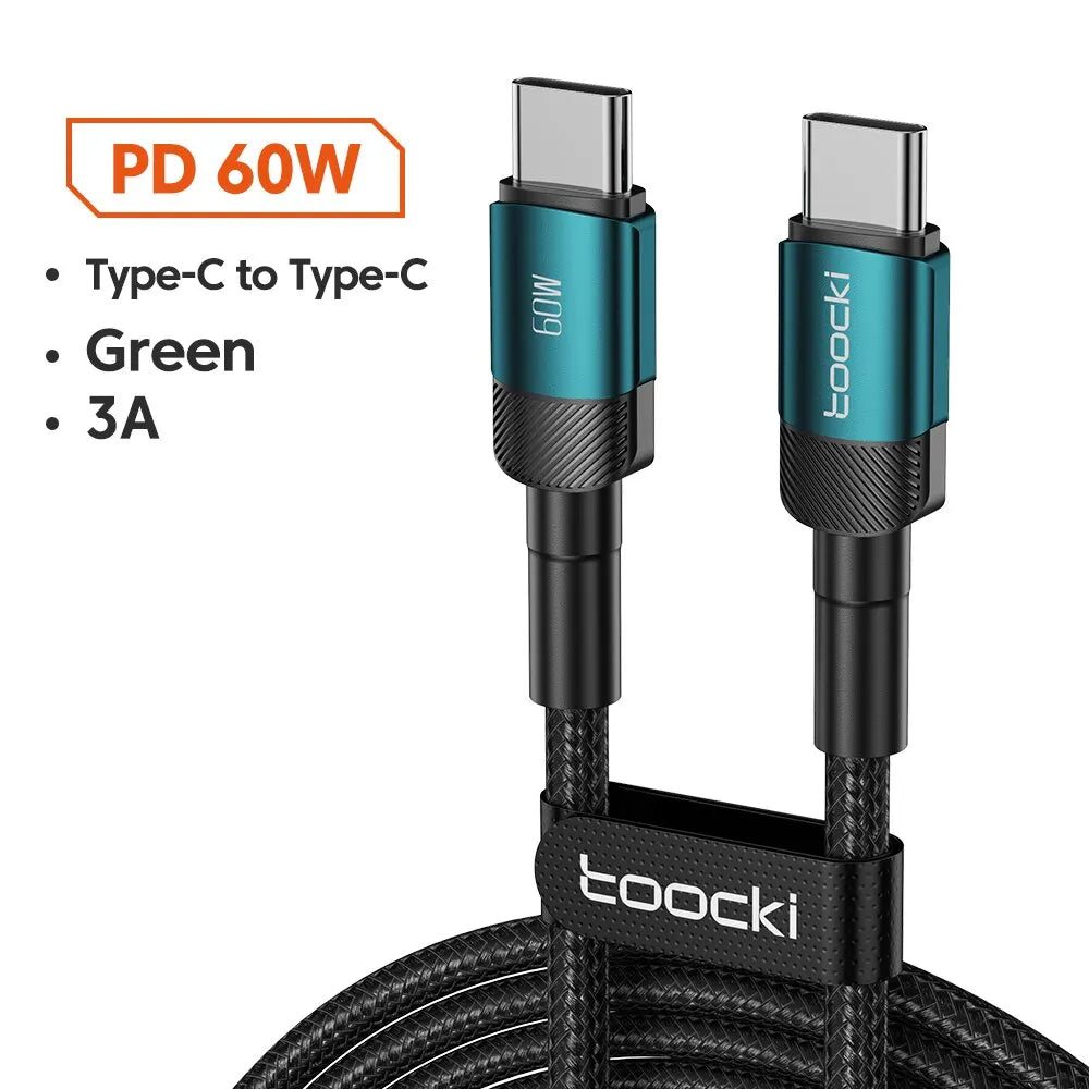 USB Typ C till USB C-kabel 100W PD 3.0 QC4.0 Snabbladdning Typ C till Typ C-kabel för Macbook Samsung Xiaomi