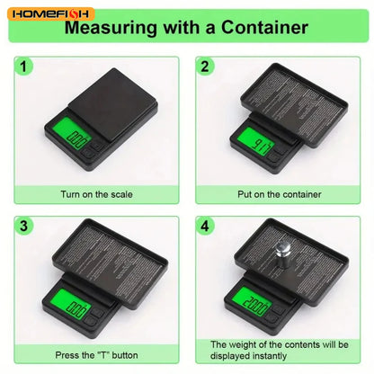 Digital Pocket Scale Weigh Gram Scale Accuracy 500g/0.01g Mini Jewelry Scale