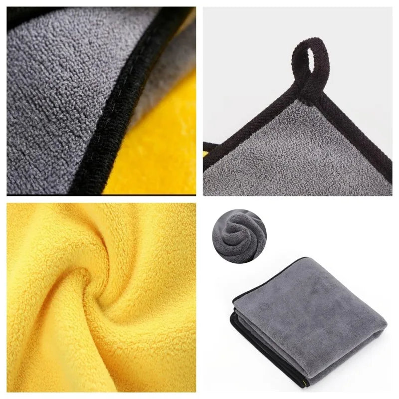 1/2/6pcs Microfiber Cleaning Towel Car Cleaning Cloths Professional Detailing Car Drying Microfiber Towel Wash Towel Accessories