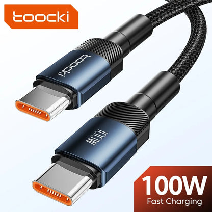 USB Typ C till USB C-kabel 100W PD 3.0 QC4.0 Snabbladdning Typ C till Typ C-kabel för Macbook Samsung Xiaomi