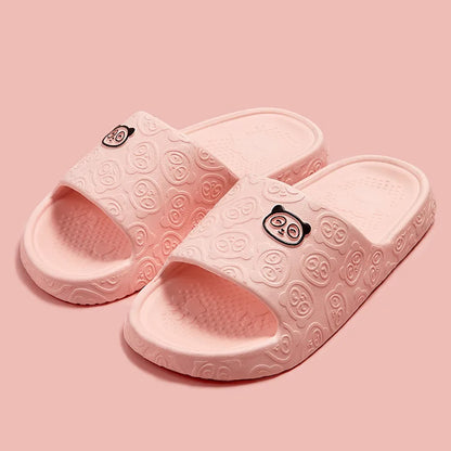 Summer Fashion Men's Slippers Printting Little Bear Sandals Indoor Bathroom Non-slip Soft Women Dormitory Casual Shoes Couple