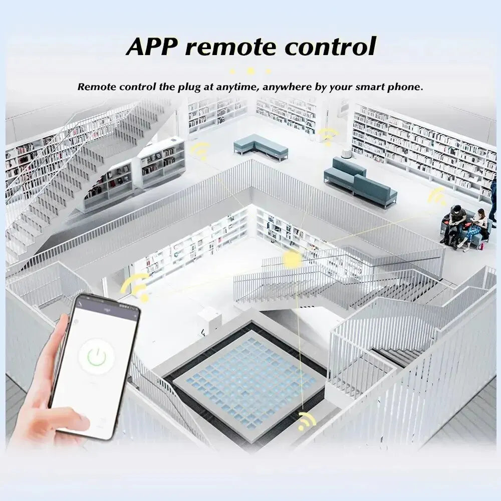 Tuya 16A 20A EU Smart Socket WiFi Smart Plug Med Power Monitoring Timer Funktion Röststyrning Alexa Google Assitant