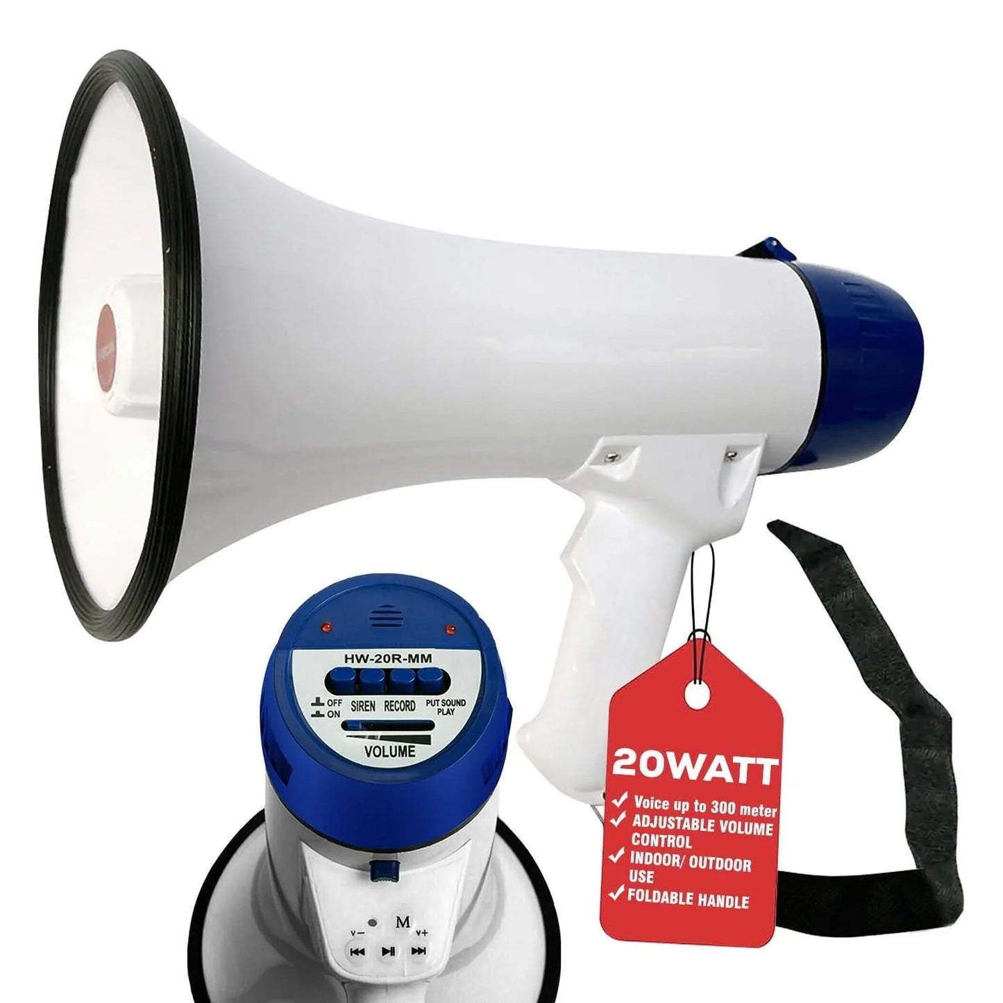 5Core 20W Battery-Powered Megaphone Bullhorn Loudspeaker