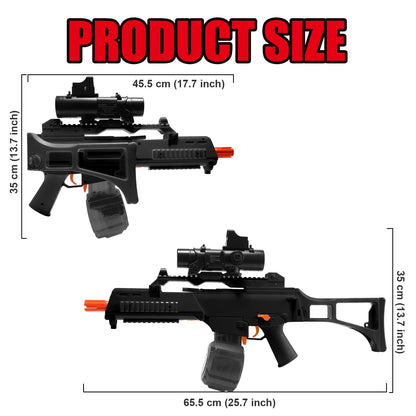 High Speed G36C Electric Gel Balls Blaster, Automatisk & Manuell Dubbla lägen Stora vattenkulor Gun, utomhusspel, semesterpresenter