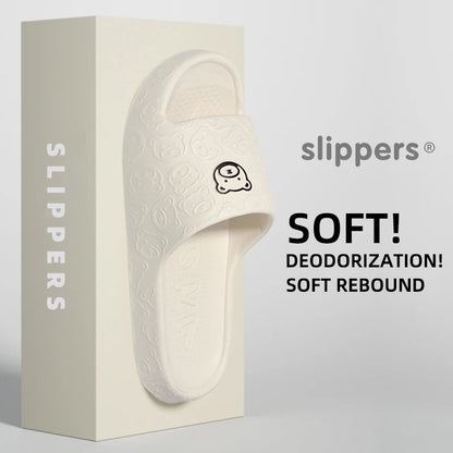 Summer Fashion Men's Slippers Printting Little Bear Sandals Indoor Bathroom Non-slip Soft Women Dormitory Casual Shoes Couple