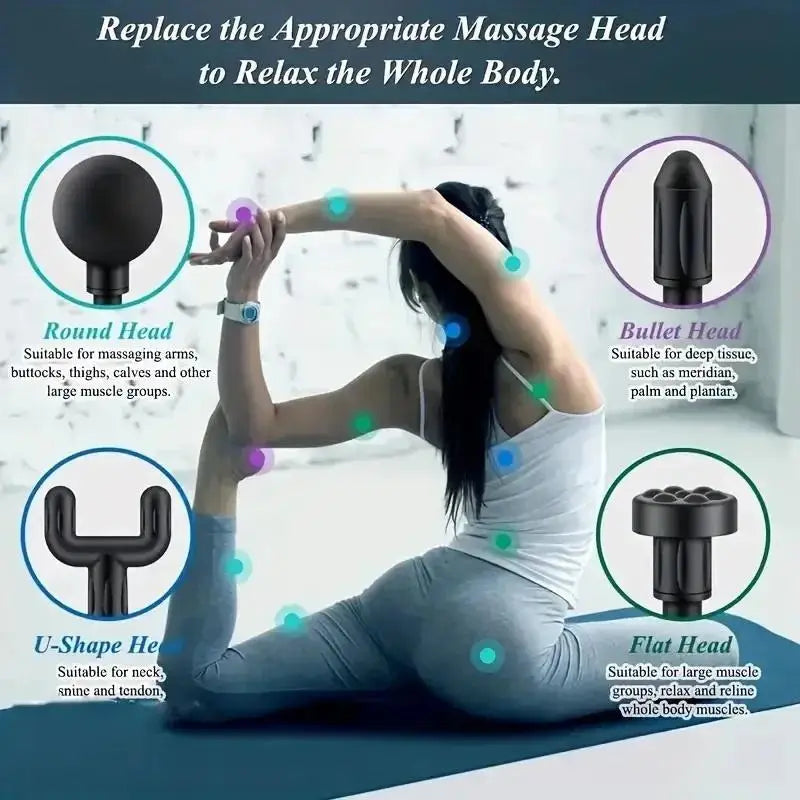 Mini Fascia Gun Trådlös massagepistol Muskelavslappning Massageutrustning Nackemembran Rob Cervical Spine Massage Instrument