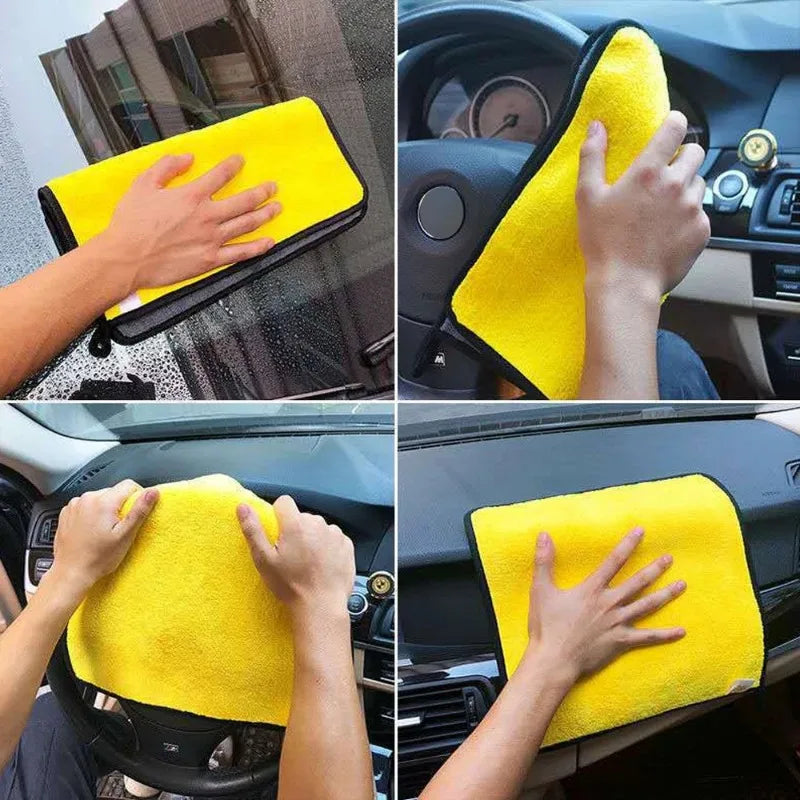 1/2/6pcs Microfiber Cleaning Towel Car Cleaning Cloths Professional Detailing Car Drying Microfiber Towel Wash Towel Accessories
