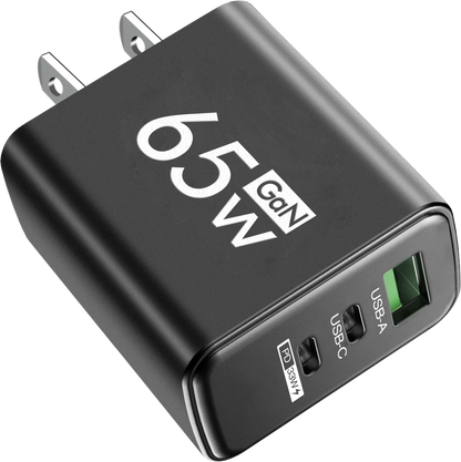 Totalt 65W GaN USB C Laddare Snabbladdning Laddare PD Typ C