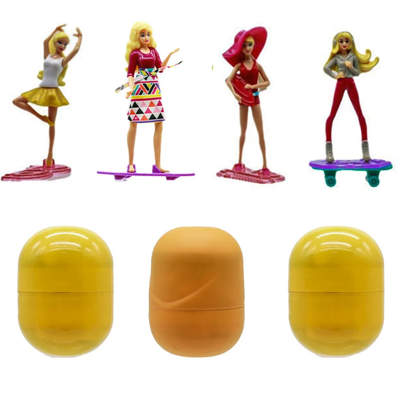 Kinder Gashapon Kapselleksaker Roliga Ägg Tecknad Anime Karaktärer Djur Soldater Prinsessa Modell Leksakssamling Prydnadsföremål Barngåva