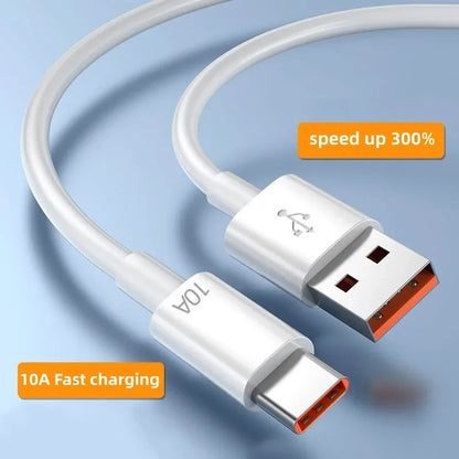 120W 10A USB Typ C Laddningskabel Dataöverföringskabel för mobiltelefoner Snabbladdningskabel för Huawei Xiaomi Realme