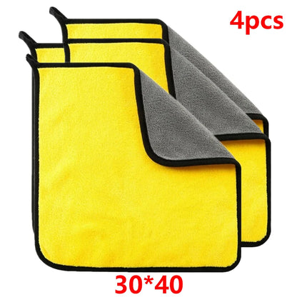 1/2/6pcs Microfiber Cleaning Towel Car Cleaning Cloths Professional Detailing Car Drying Microfiber Towel Wash Towel Accessories
