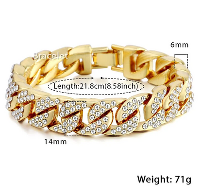 Miami™ Guld Kubansk Armband – Tidlös Elegans och Sofistikerad Stil!