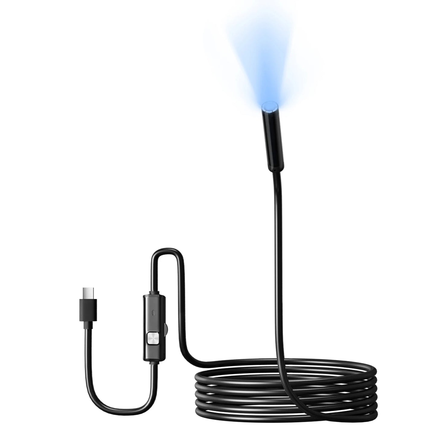 Typ-c 5,5/7 mm endoskop scope-kamera 1m 1,5m 2m för bilscenarier Endoskopkamera med 6 led-ljus Idealisk för bilmotorer