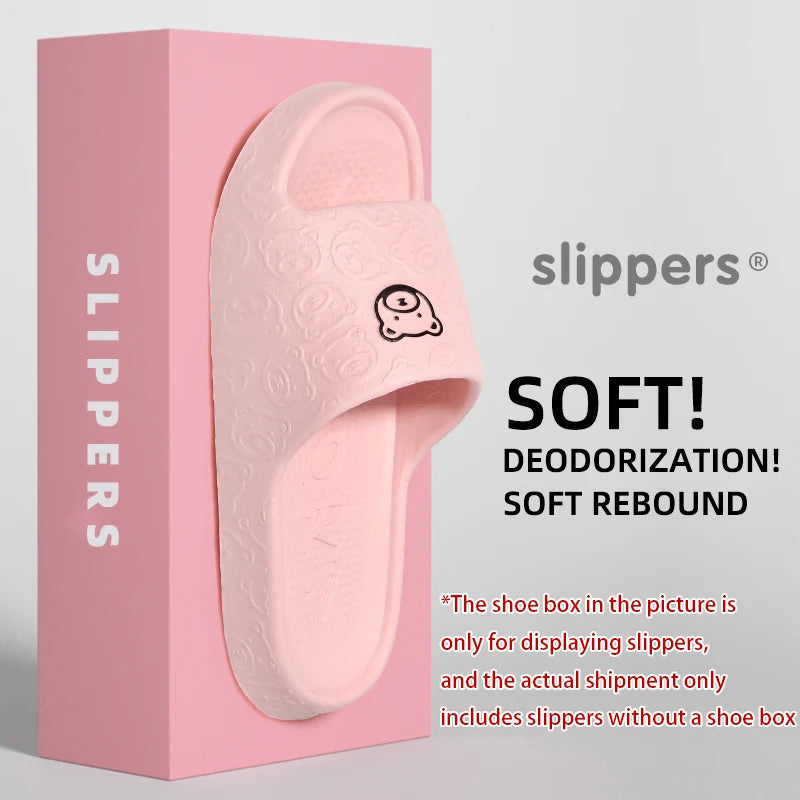 Summer Home Use EVA Slippers for Women Cute Cartoon Design Indoor Comfortable Slip-On Shoes