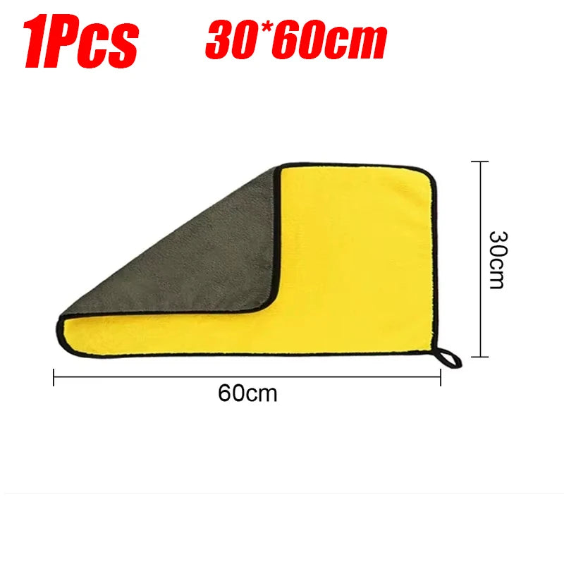 1/2/6pcs Microfiber Cleaning Towel Car Cleaning Cloths Professional Detailing Car Drying Microfiber Towel Wash Towel Accessories