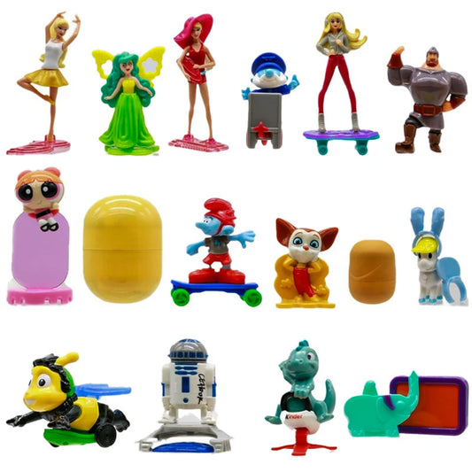 Kinder Gashapon Kapselleksaker Roliga Ägg Tecknad Anime Karaktärer Djur Soldater Prinsessa Modell Leksakssamling Prydnadsföremål Barngåva