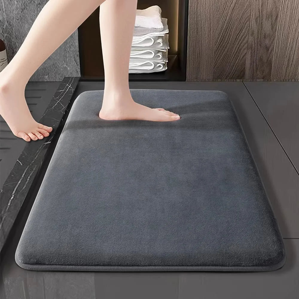 Superabsorberande golvmatta, superabsorberande badmatta, super anti slip korall sammet badrumsgolvmatta, dörrmatta