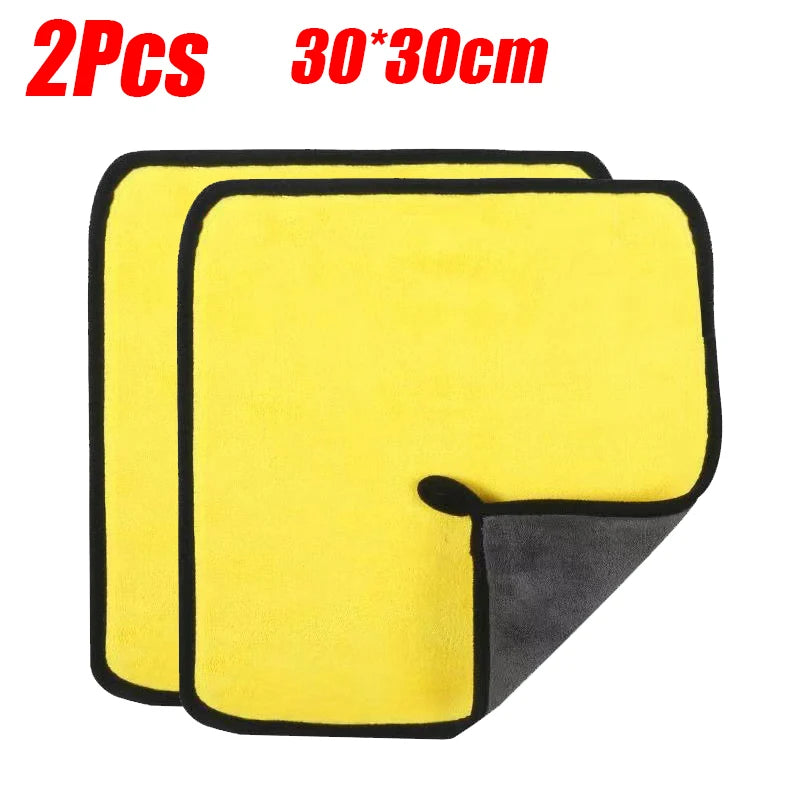 1/2/6pcs Microfiber Cleaning Towel Car Cleaning Cloths Professional Detailing Car Drying Microfiber Towel Wash Towel Accessories