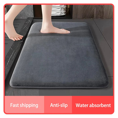 Superabsorberande golvmatta, superabsorberande badmatta, super anti slip korall sammet badrumsgolvmatta, dörrmatta