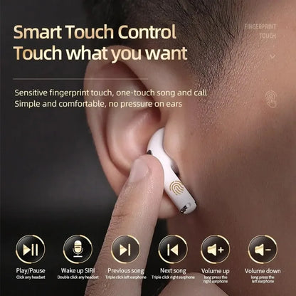 PRO4 Trådlösa Bluetooth-hörlurar Hörlurar Outdoor Sport Headset 5.3 med laddningsfack Display Touch Control-hörlurar för Musik