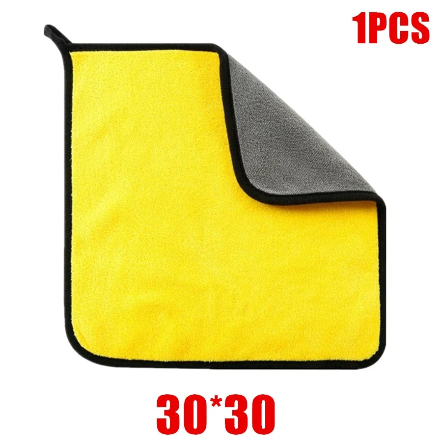1/2/6pcs Microfiber Cleaning Towel Car Cleaning Cloths Professional Detailing Car Drying Microfiber Towel Wash Towel Accessories