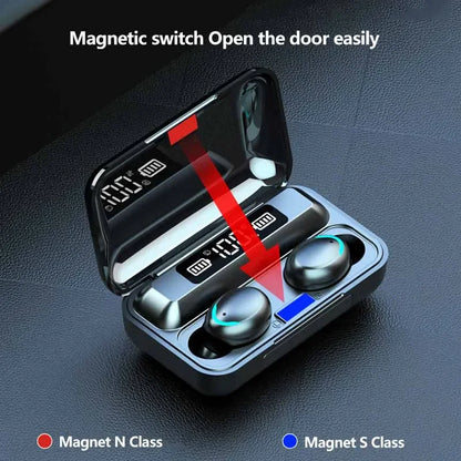 F9 Wireless Bluetooth Headphones Tws Game Earbuds Earphones Digital Display Heaset Large Capacity Charging Case