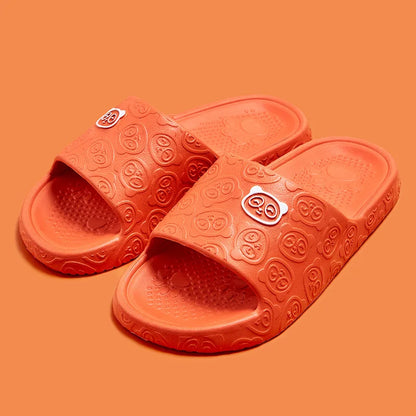 Summer Fashion Men's Slippers Printting Little Bear Sandals Indoor Bathroom Non-slip Soft Women Dormitory Casual Shoes Couple