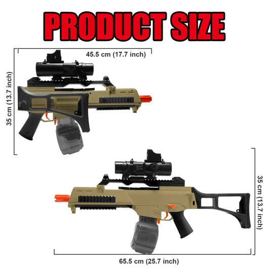 G36C High Speed Electric Gel Balls Blaster, Automatic & Manual Dual Modes Water Bullets Gun, Outdoor Shooting Games, Gifts