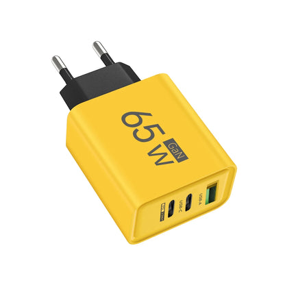 Totalt 65W GaN USB C Laddare Snabbladdning Laddare PD Typ C